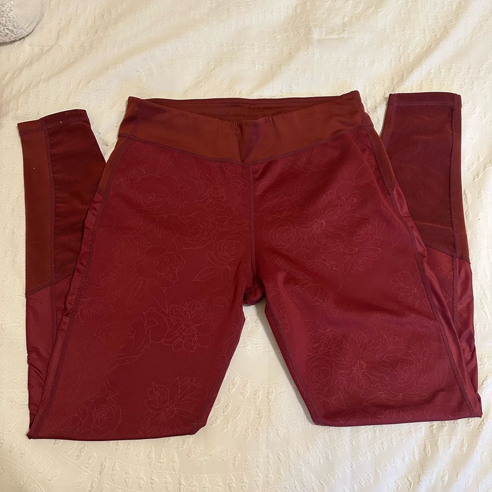 adidas Burgundy Leggings